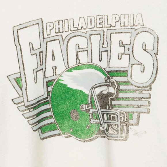 JUNK FOOD Women’s Philadelphia Eagles Kickoff Crop Crew Fleece. Size M - Picture 2 of 10